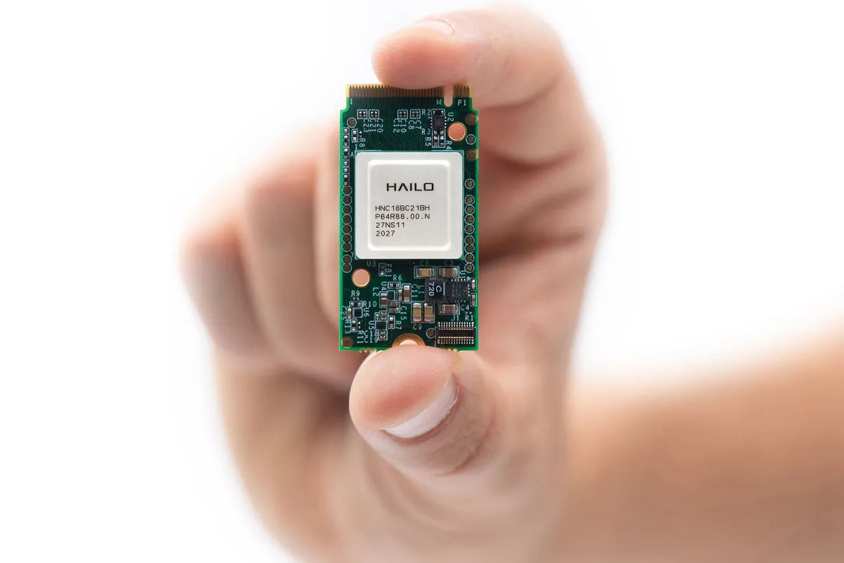 Hailo-8 NPU delivering 26 TOPS for real-time AI inference